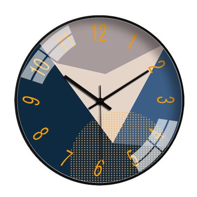 China Minimalist colorful printed face design quartz analog wall clock for office living room home decoration for sale