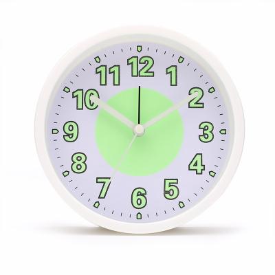 China Alarm Clock Minimalist Luminous Quartz Clock for Desk Table Kids Bedroom Night Light for sale