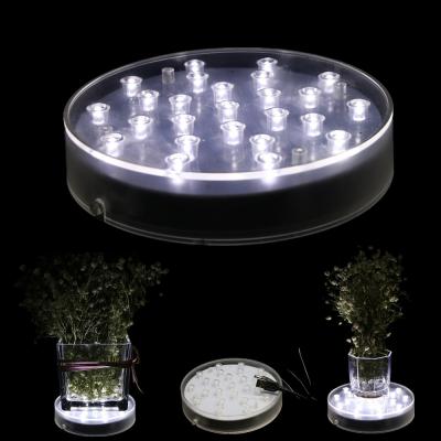 China 6 Inch LED Undervase Light/LED Undervase Light/LED White Vase Iluminator to Wedding Table Centerpiece Decoration LXL296R for sale