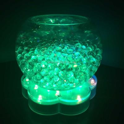 China 6 Inch Scalloped Shape LED Base Light For Vase To Wedding Table Centerpiece Light Up Vase For Centerpiece Decoration LXL292 for sale