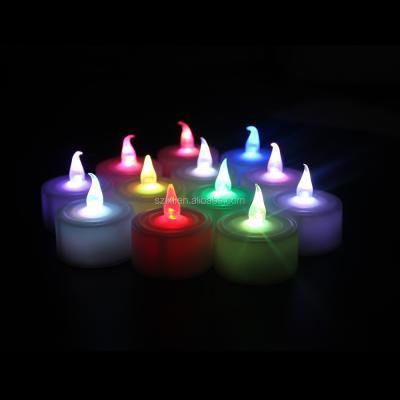 China COLOR CHANGING Battery Operated High Quality Long Lasting Color Changing LED Blowing Tealight Flameless Candles for sale