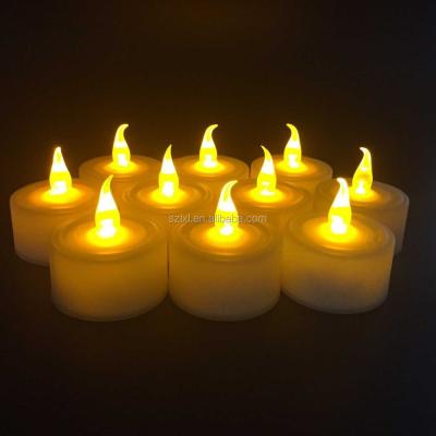 China Flameless Colorful Flickering LED Tealight With Blowing Out Function LED Blow Out Tealight Candle for sale