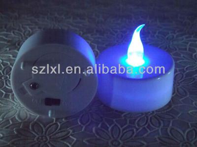 China Flameless Blue LED Tea Light Candle Light / Battery LED Light for sale