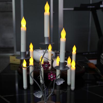 China Amber Flicker LED Electric Candle Light Flameless Flameless Battery Operated Candlestick Candle Light LED for sale