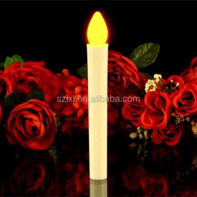 China 2xAAA LED Flameless Candle /LED Battery Operated Candlestick For Church Hand Socket LED Candle With Flickering Yellow Light for sale