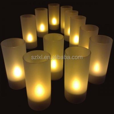 China Warm White Tea Light Holder Flamless Tealight LED Candle With Holder Votive Plastic Tealight LED Candle With Holder for sale