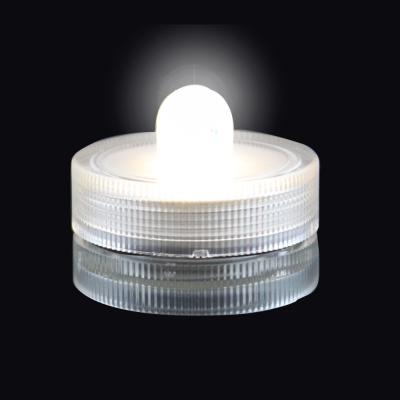 China Waterproof Submersible LED Small Tealight for Decoration LED Floralytes/Submersible Vase LED Waterproof Small Candle Light for Wedding for sale