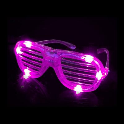 China Gift LED Shutter Shade Glass LED Flashing Plastic Light Up Glasses LXL-LG65 for sale