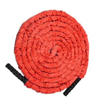 China Durable Gym Power Battle Rope Battle Exercise Training Training Rope Polyester Battle Rope With Nylon Cover for sale