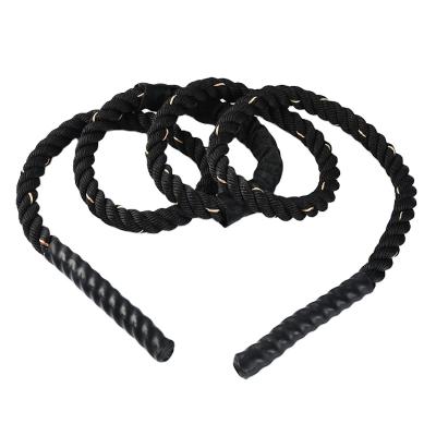 China Gym Heavy Wrestling Ropes 25mm 32mm 38mm Durable Gym Fitness Battle Ropes 100% Polyester Jump Rope for sale