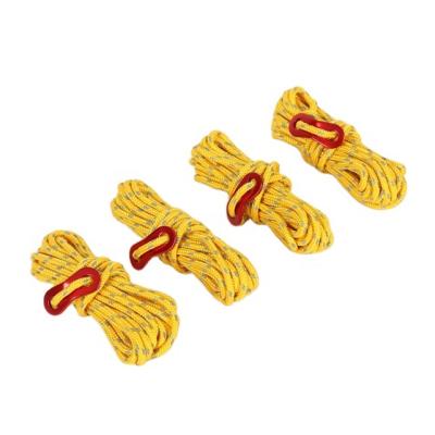 China Guy Rope Outdoor Wind Proof Guide Rope Lightweight Yellow Reflective Polyester PP Nylon Tent Rope for sale