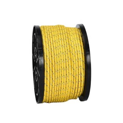 China Lightweight Yellow Reflective Outdoor Polyester PP Nylon Rope Camping Anti-wind Tent Guide Rope Paracord Paracord Cord Rope for sale