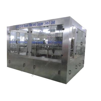 China Soda Beverage Bottle Filling Equipment Small Scale 3IN1 Machine Adjustable Speed for sale