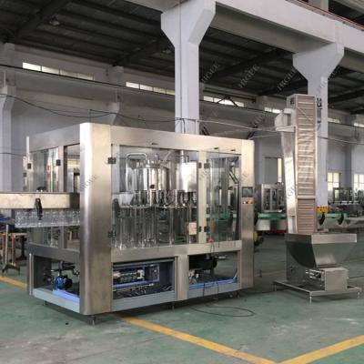 China Glass Bottle Automatic Water Bottling Machine For Soft Drink / Hot Drink / Gas for sale