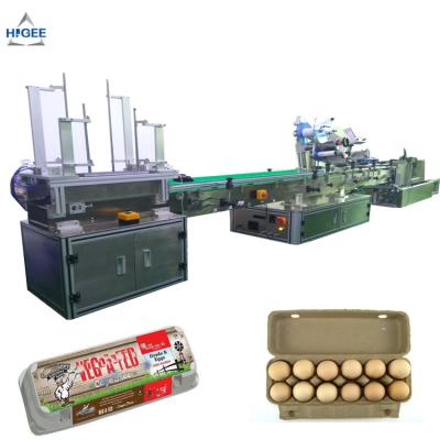 Chine Cultivez la machine à étiquettes d'oeufs de poulet avec la machine d'impression de date d'échéance d'oeufs, machine à étiquettes de boîte à oeufs avec le plateau d'oeufs à vendre