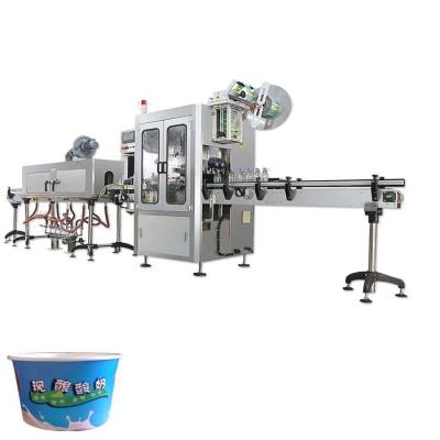 Chine la machine à étiquettes automatique de douille de rétrécissement avec les baquets automatiques en plastique de tasse de café de tasse de tasses de papier rétrécissent le machi de étiquetage de douille à vendre