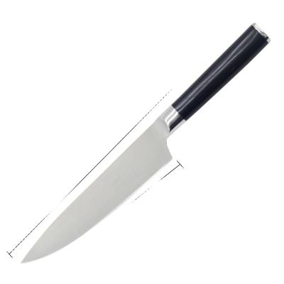 China Viable Professional Chef Knife Stainless Steel Knives High Quality 8 Inch 3cr13 Handle Stainless Steel Wooden Chef Knives for sale