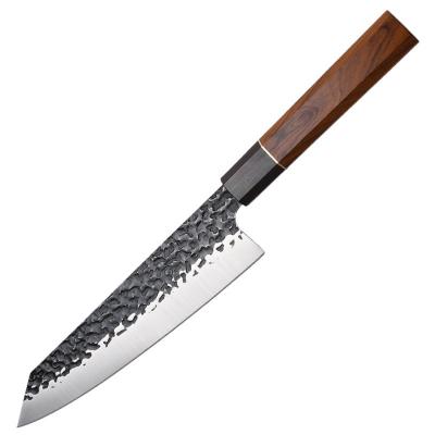 China Sustainable 8 Inch Kitchen Chef's Knife Stainless Steel Kiritsuke Knife With Eboy+Rose Wood Handle for sale