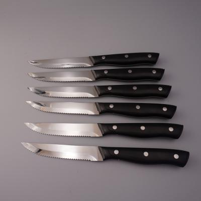 China Durable ABS Handle Steak Knives With Full-Tang Design for sale