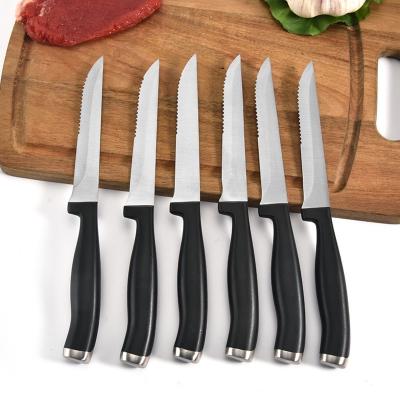 China Real Viable Maker Steak Knife Set In Colored ABS/PP Handle for sale