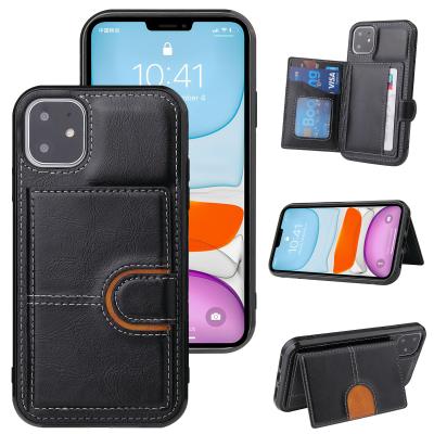 China Leather Leather iPhone 12 11 pro X max XS max XR 6 6s 7 8 Flip Case Wallet Card Slot Tschick Flip Wallet Cases For plus Card Slot Holder Phone Cover for sale