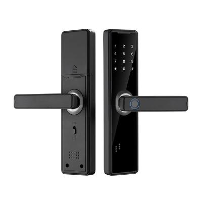 China Smart Aluminum Door Lock Fingerprint Inside Keyless Smart Digital Handle Lock F31 for sale