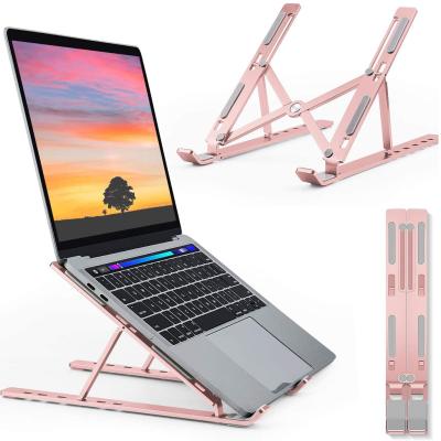 China Auto oporte de Para (height) soporte de para laptop alimino metal aluminio ABS DJ rip off usb portable plegable laptop soporte for sale