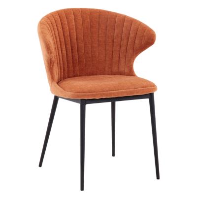 China Wholesale Modern Fashion Soft Fabric Upholstery Coffee Dining Chair With Metal Leg for sale