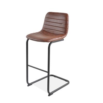 China Modern Home Bar Furniture Dining High Stool Used PU Center Bar Chair With Back for sale