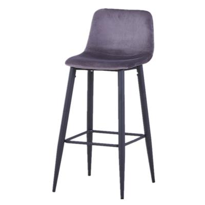 China High Quality Modern Metal Chair Wholesale Modern Flannel Bar Chair Retro Flannel Furniture High Stool Chair for sale