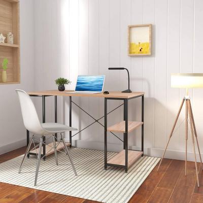 China Wholesale Computer Desk With Shelf Home Office Furniture MDF Student Study Writing Computer Desk Table With Shelf for sale