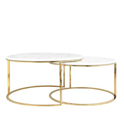 China Modern Chinese Living Room Furniture Design Supplier Modern Marble Center Coffee Table Gold for sale