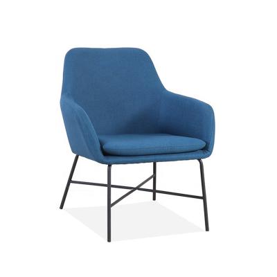 China HOT SALE High Quality Cheap Price Home Furniture Extendable Armchair Metal Leg Blue Velvet Dining Chair for sale