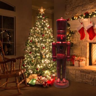 China New Classical New Product Design Indoor And Outdoor Resin Wood Life Size Nutcracker for sale