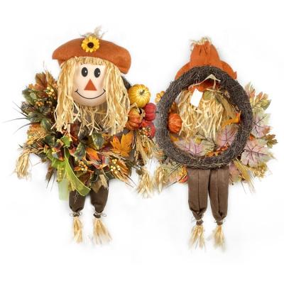 China Outdoor Fall Decorations Halloween Thanksgiving Indoor Scarecrow Pumpkin Garland for Autumn Decor for sale