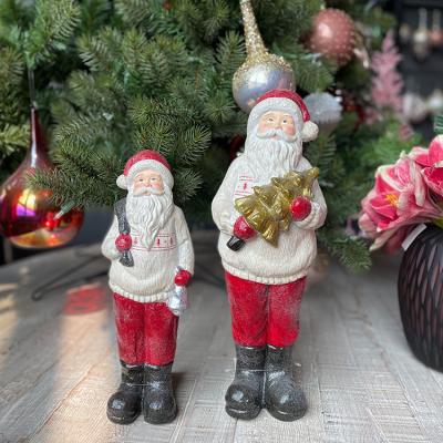 China Home Interior Decor Santa Clause Classic Popular Vintage Resin Paper Mache Product Decorations for sale