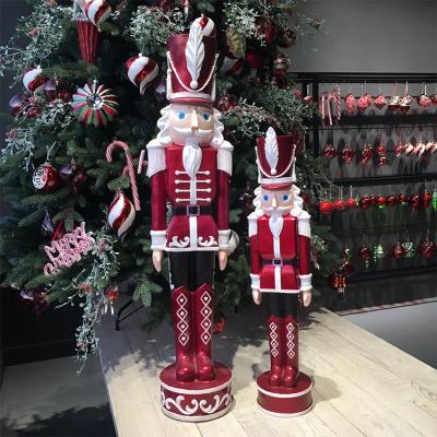 China Christmas Classic Customizable Life Size Ornaments Decorations Outdoor Commercial Nutcracker Soldier for sale