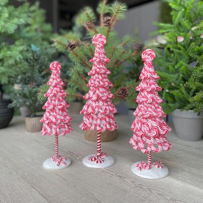 China Christmas Tree Table Ornaments Christmas Decorations/Artificial Home Decorative Clay Dough Christmas Table Design Party Decorations for sale