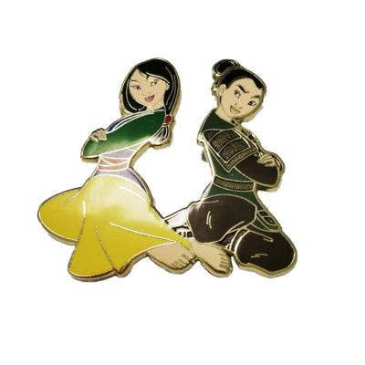 China Beautiful Princess Girl North Ammerica Custom Hard Enamel Pin Lapel Pin for sale