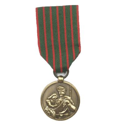 China Wholesale High Quality Custom Europe 3D Gold Metal Award Medal Ribbon for sale