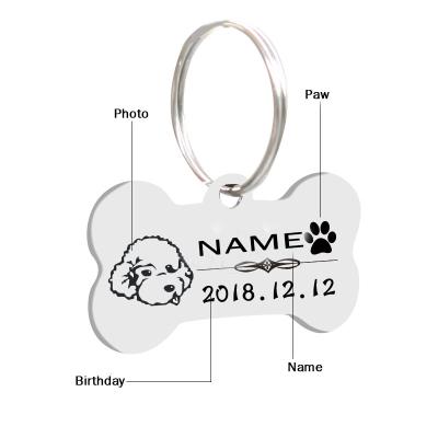 China China Dog Pendant For Decorating Pets Bone Shaped Dog Name Tag for sale