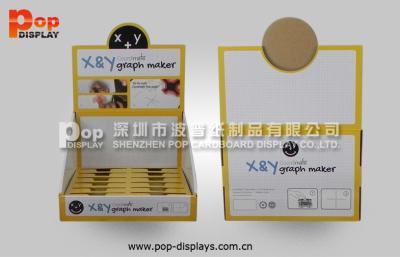 China OEM PDQ Corrugated Counter Display Point Of Sale With Square Holes Pop Design for sale