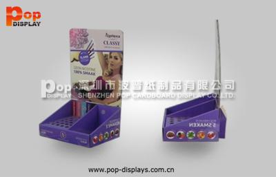 China Retail Cardboard Corrugated Countertop Stand For lipcare Two Components for sale