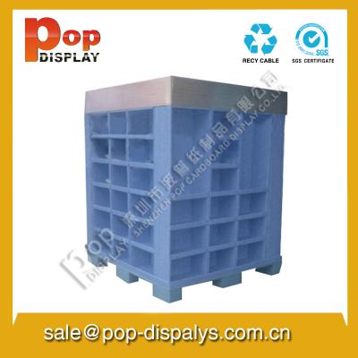 China Custom Marketing Corrugated Cardboard Display Stands With Pallet for sale