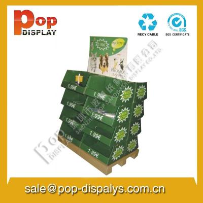 China Custom Dog Food Corrugated Cardboard Display Stands For Promotion for sale