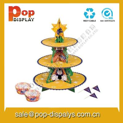 China Foldable Cupcake Display Stands , Merchandising Display Racks for sale