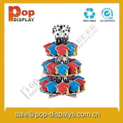 China Vertical Cardboard Cupcake Display Stands With Oil Lamination for sale