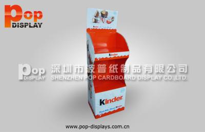 China Grocery Store Customized Corrugated Plastic Display For Kinder Chocolate Promotion for sale