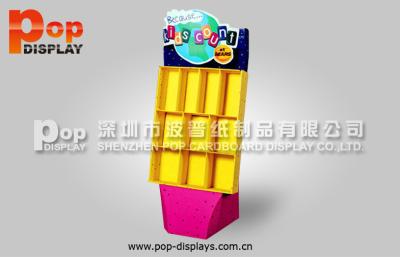 China Glossy Lamination Corrugated Book Display , Book Floor Displays For Advertising for sale