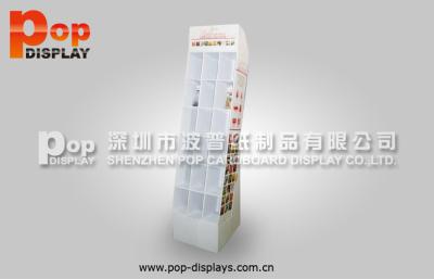 China Popular Sturdy Cardboard Magazine Display , Cookbook Pocket Display Flooring Rack for sale